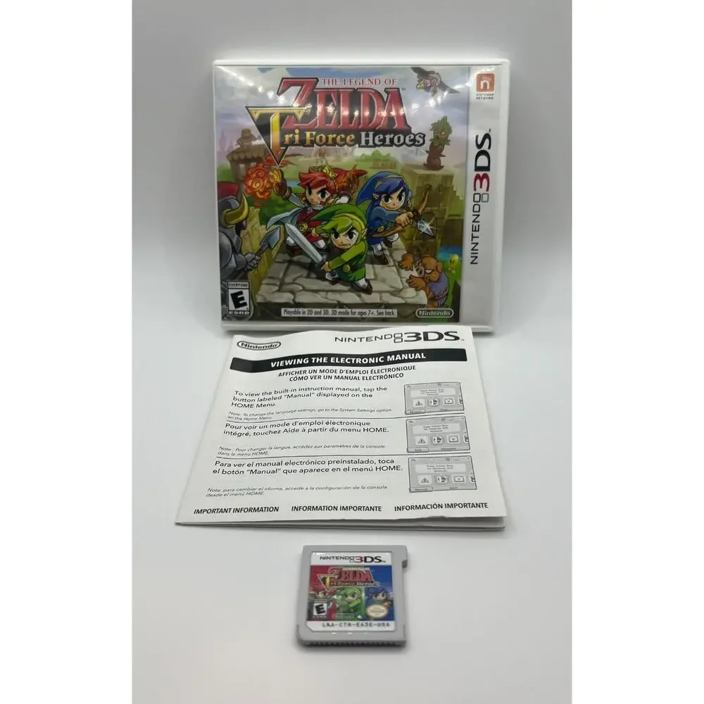 The Legend of Zelda Tri Force Heroes Nintendo 3DS CIB Complete w/ Manual Tested